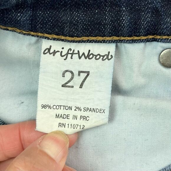 Driftwood Floral Embroidered Skinny Jeans 27 Low Rise Y2K Boho Hippie Grunge - Picture 12 of 13